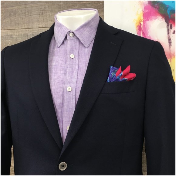 Hart Schaffner Mens Blazer Sport Coat Two Button Jacket Wool 40R Casual Suit USA - Picture 2 of 13